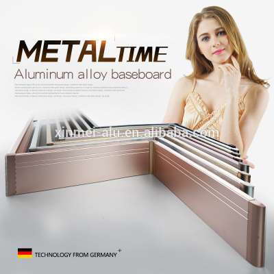 metal strip aluminum baseboard skirting/kitchen/indoor decorative baseboard for waterproof